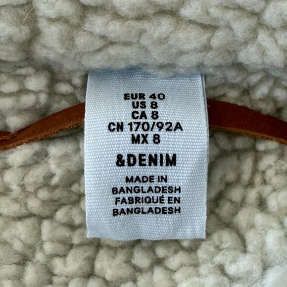 Denim Sherpa-Lined Denim Jacke - Picture 7 of 8